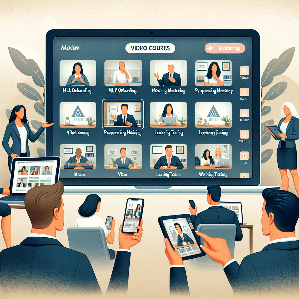 UpMLM e-learning platform dashboard showing a Netflix-style library of online courses for MLM team training