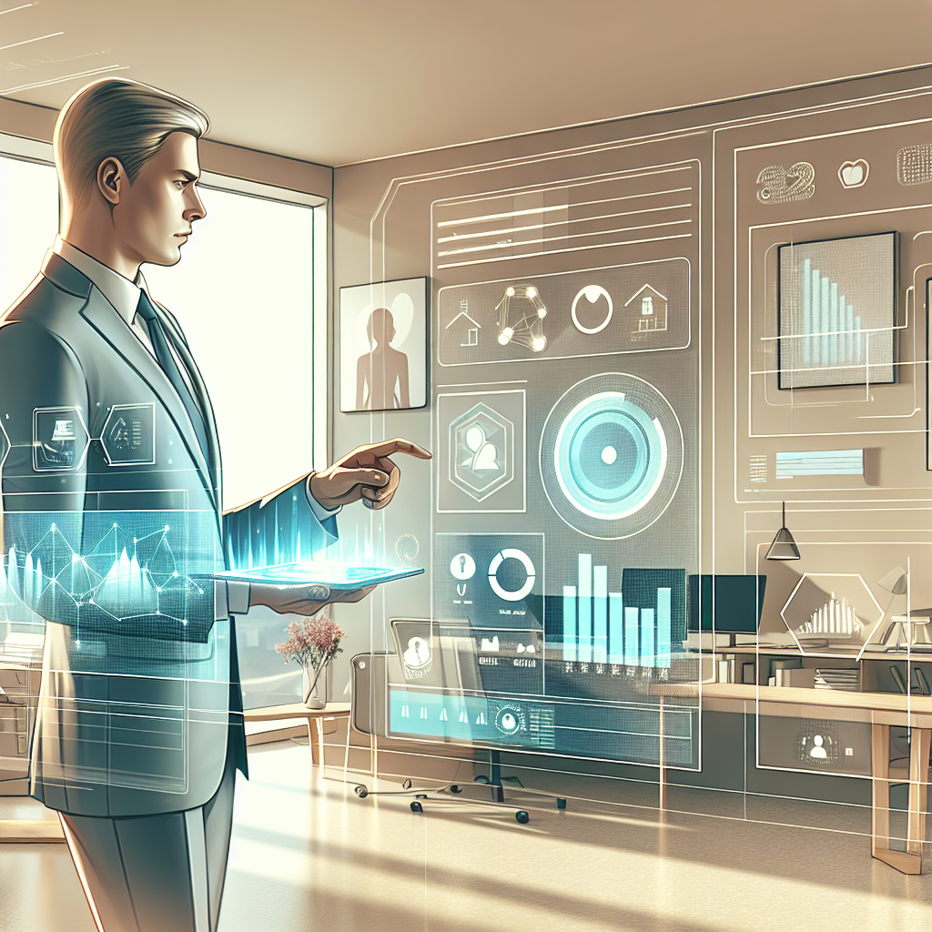 MLM top earner using a futuristic business dashboard for the future of network marketing